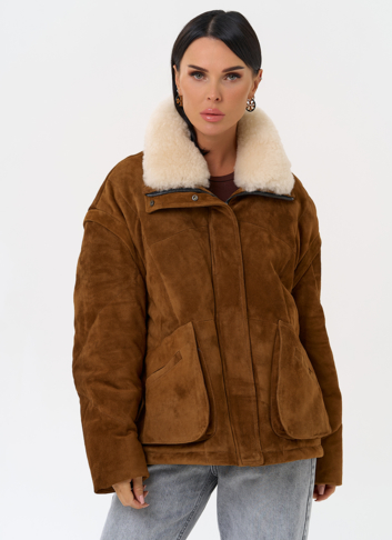 Пуховик - трансформер из натуральной замши Пуховик - трансформер из натуральной замши