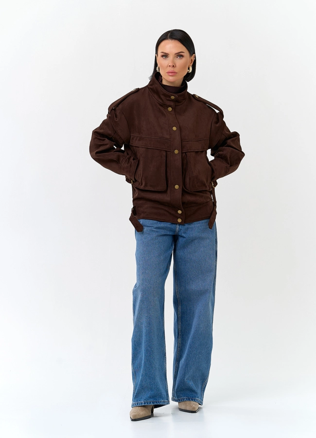 Женская куртка из эко замши модель № 32785 в кредит