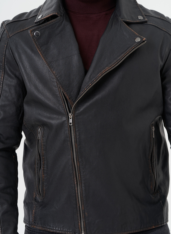 Куртка "косуха" из натуральной кожи