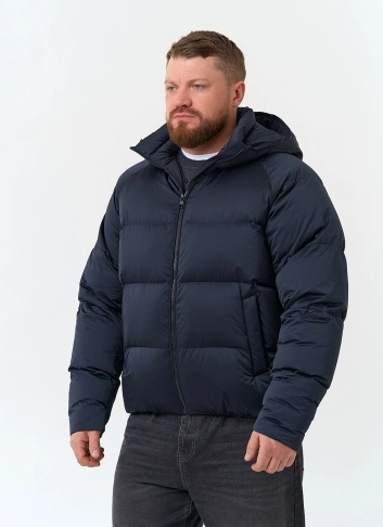 Мужской пуховик с капюшоном  фото