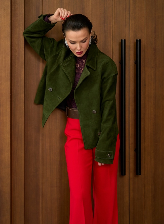 Женская куртка из натуральной замши