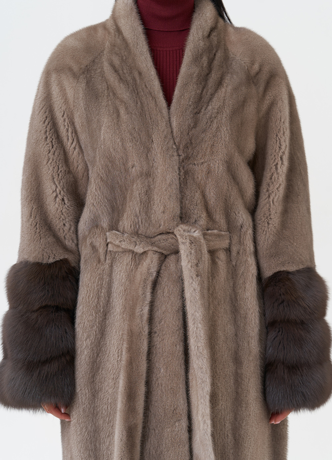 Шуба из меха скандинавской норки модель № 28634 универмаг малина