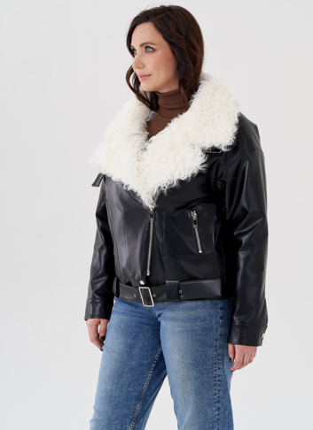 Куртка косуха с отделкой натуральный козлик Куртка косуха с отделкой натуральный козлик