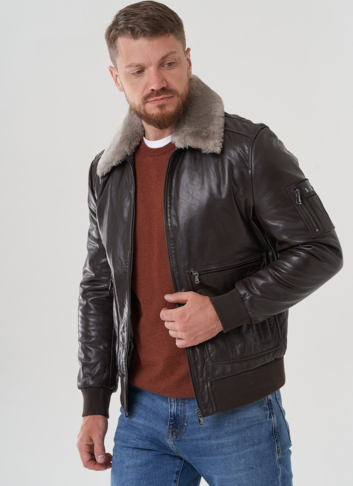 Мужская куртка из натуральной кожи 