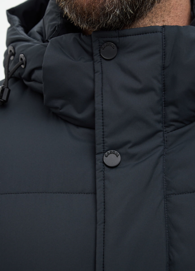 Мужской пуховик с капюшоном  модель № 32034 универмаг малина