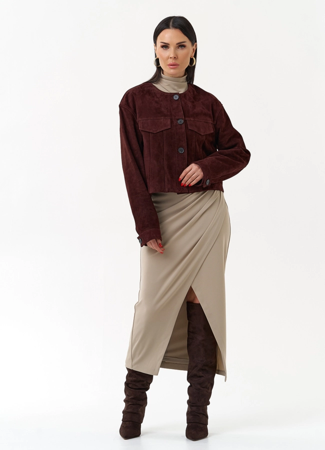Куртка из натуральной замши  модель № 30092 в кредит